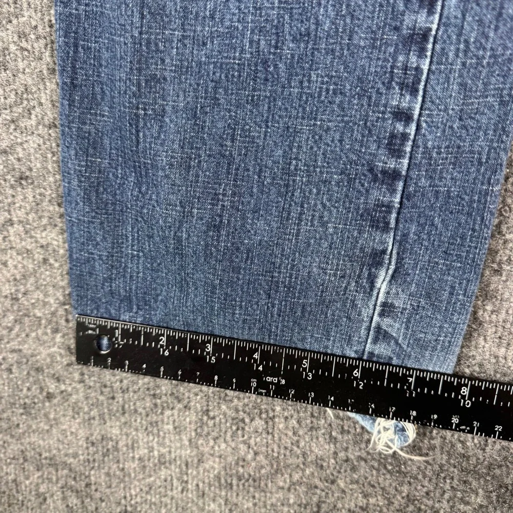 Tommy Jeans Carpenter Pants Boys Size 10 Blue Denim Utility Relaxed Frayed Hem